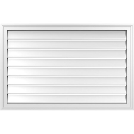 Ekena Millwork Vertical Surface Mount PVC Gable Vent: Functional, w/ 2"W x 1-1/2"P Brickmould Frame, 40"W x 26"H GVPVE40X2602SF